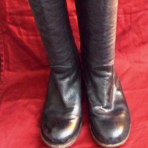 Black Leather Ladies Boots sz. 7.5